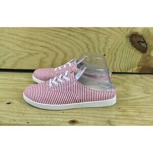 New Spenco Shoes Womens 10B Red Striped Santa Rosa Orthotic Sneakers